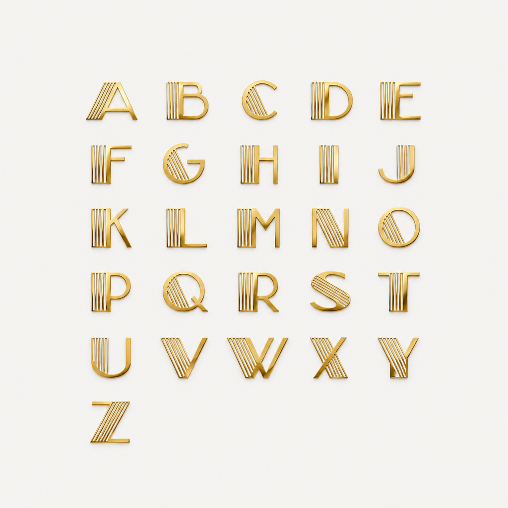 Deco initial pendant