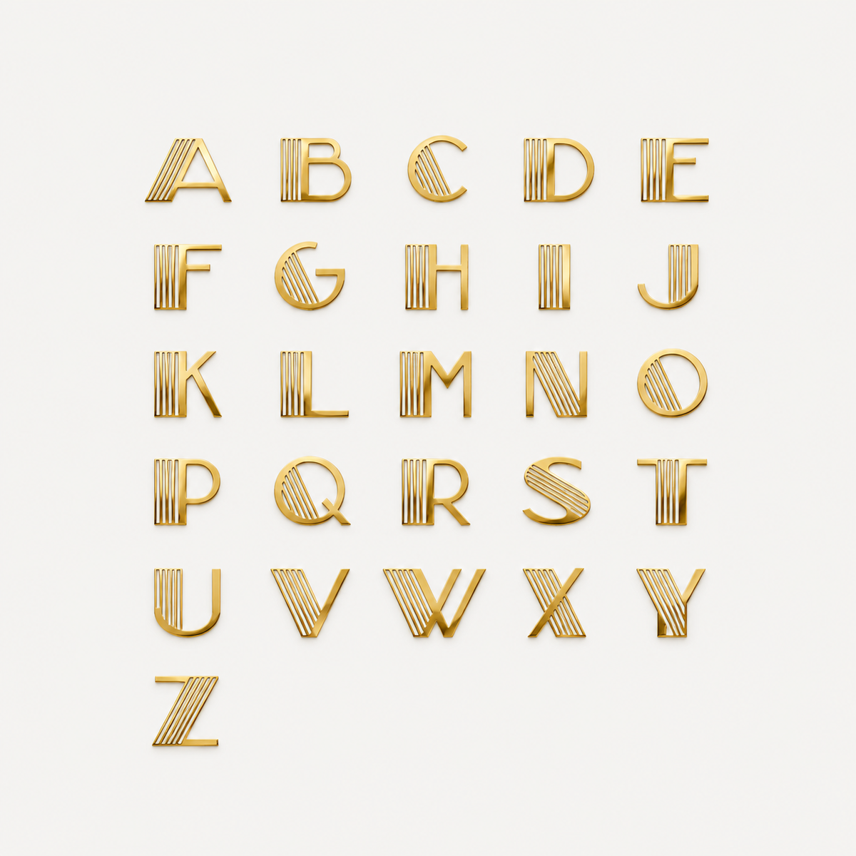 Deco initial pendant