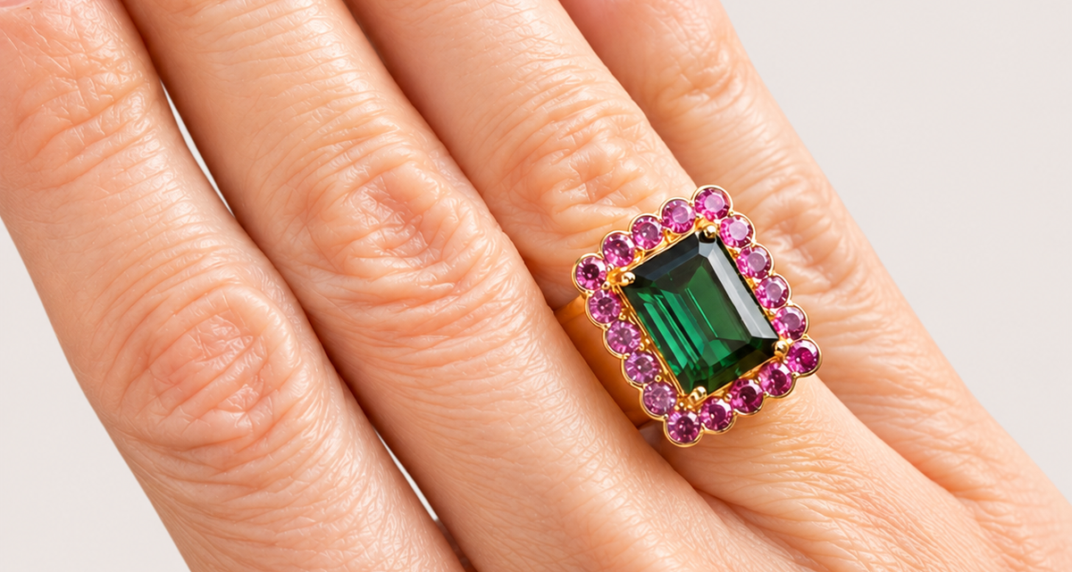 Hand featuring the Zahra ring
